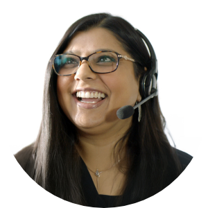 Picture of woman wearing headset