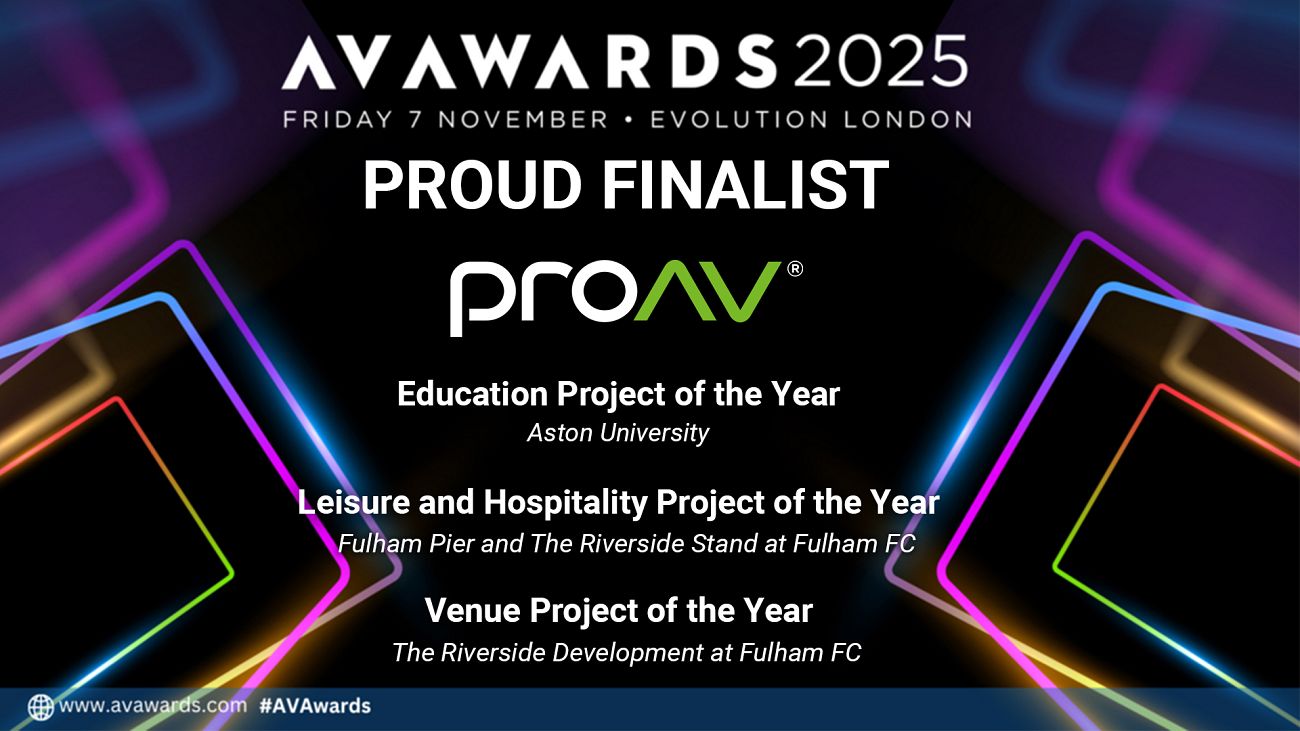 proAV Announced as Finalist in T...